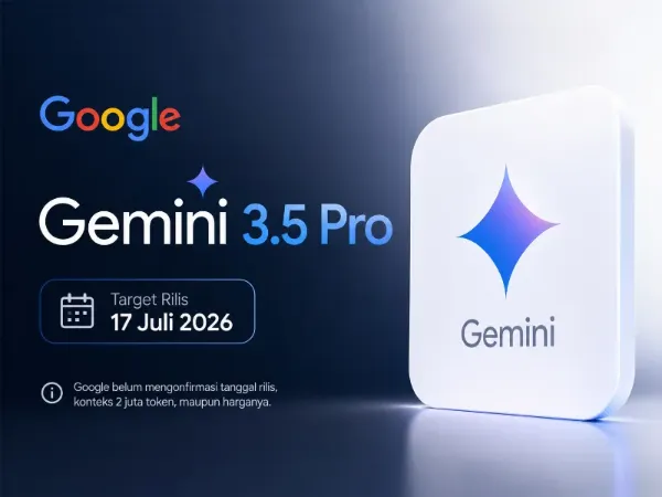 Bocoran Google Gemini 3.5 Pro Ditargetkan Rilis 17 Juli 2026: Benarkah Bawa Konteks 2 Juta Token?