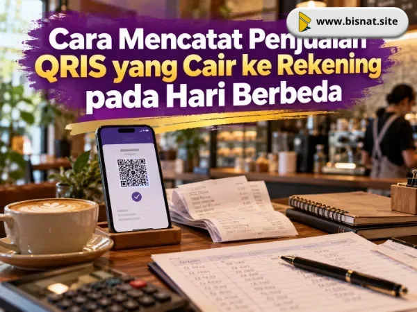 Cara Mencatat Penjualan QRIS yang Cair ke Rekening pada Hari Berbeda