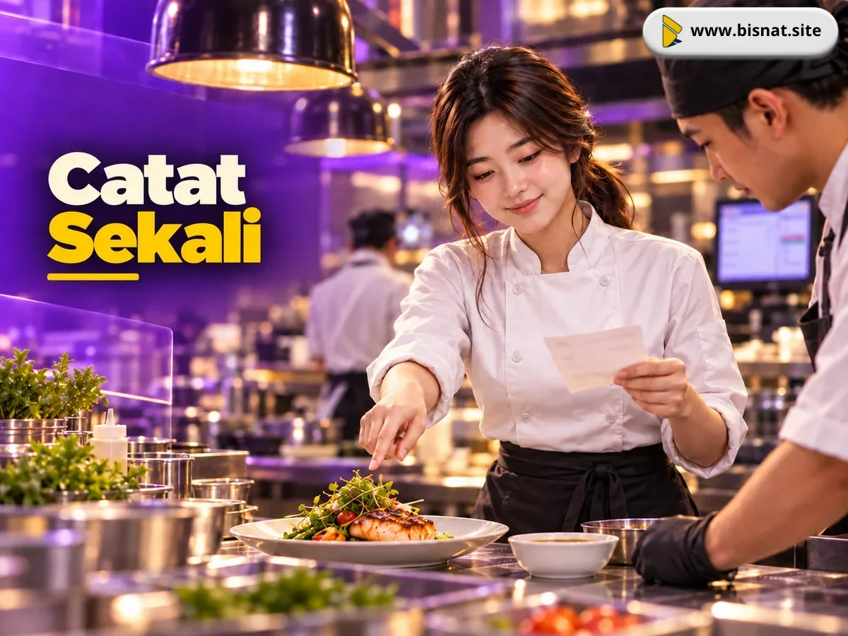 Sintya memeriksa bahan dan alur persiapan sebelum menyetujui modifikasi menu